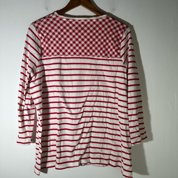 Kim Rogers Striped Reindeer Top - Picture 2 of 3